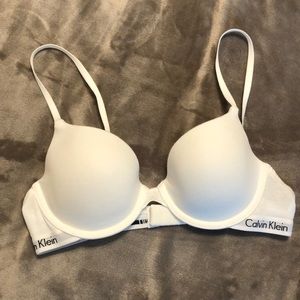 White Calvin Klein Cotton Bra
